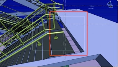 Building owners used a Building Information Model image like this of a misaligned staircase to force the engineer/contractor to settle out of court. Had the contractor used BIM pre-construction, a costly mistake could have been avoided.