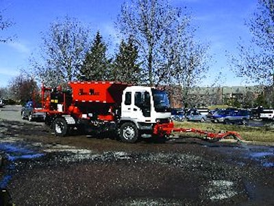 A one-man, self-contained spray injection patcher allows a contractor to properly repair a pothole without ever leaving the cab of the truck.