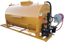 Seal-Rite's SR-1,500 Skid Unit features full sweep, 4-paddle hydraulic agitation with a 4-in. agitator shaft and infinitely variable speed forward and reverse. A 2-in. Walden air-operated, dual diaphragm pump handles extra-heavy sand/additive loads, and a 3-gal. filter pot reduces downtime.