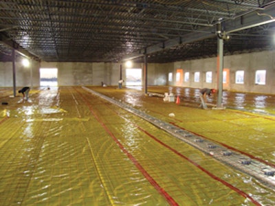 Think of a vapor retarder as though it were an imaginary 'bathtub' that should hold water if filled. Repair any tears and tape up areas around conduits and pipes.
