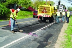 Among the features of BOMAG America's 1300 mill is its operator-selected coordinated steering system that enables the operator to steer using the front two tracks, the rear two tracks, or all four tracks simultaneously.