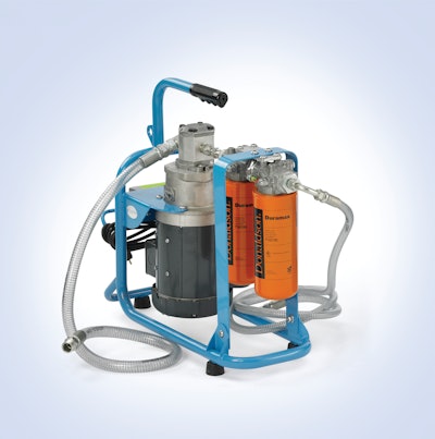 Donaldson Filter Buddy is a 45-lb. unit for kidney-loop filtering in tight quarters.