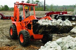 When sizing a loader bucket, take into account the density of the material you're trying to move.