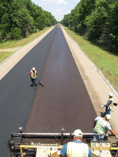 Micro surfacing application.