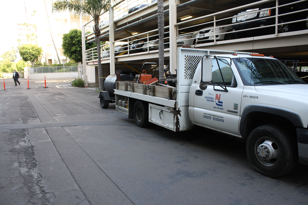 The paving demonstration location before National Paving got to work.