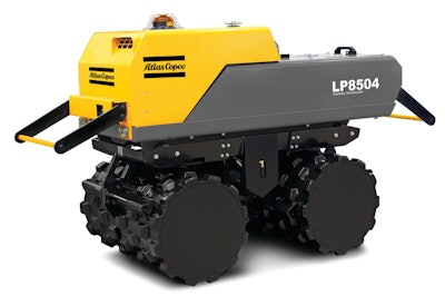Atlas Copco's LP series vibratory trench roller (LP8504 shown) is available in a Bluetooth-based remote control.
