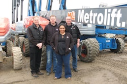 Shown above are, from left: Tony Moore, CFO; Nathan McDougall, safety director: Jacki Valdez, industrial sales manager; and Rick Dahl, owner and general manager.