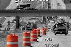 The National Work Zone Safety Awareness Week 2012 theme is 'Don't Barrel Through Work Zones! Drive Smart to Arrive Alive'.