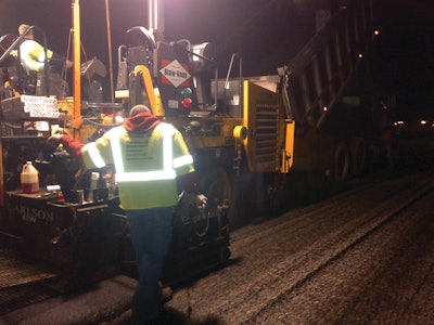 The northbound lanes were paved with a Marshall HMA skid-resistant surface mix.