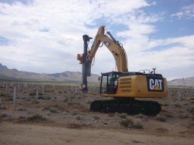 Due to envirnonmental impact concerns on the construction site, the excavators are allowed to maneuver and operate in the 130-foot wide no-drive zones due to their innovative design.