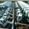 CNG works well for centrailized fleets that can be refueled overnight, such as these refuse trucks in Livermore, CA, being refueled.