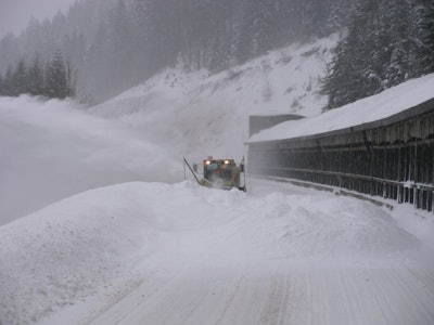 Replacing I-90 snowshed with bridges will cost slightly less than building expanded snowsheds, and reduce necessary avalanche control work (seen here).