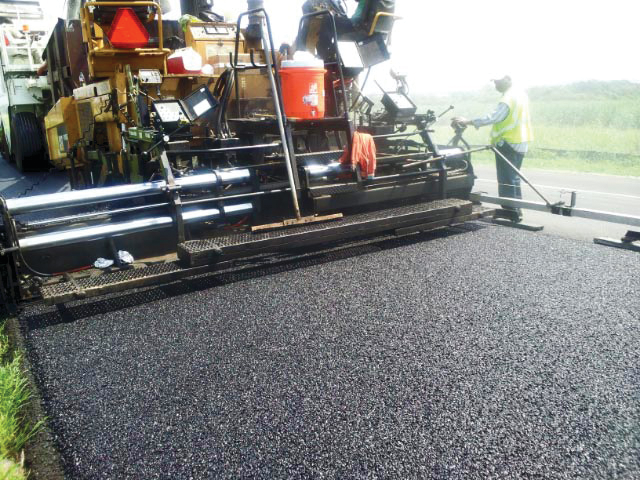 1,000 tires from local landfills were used to produce nearly 1,050 tons of mixture for the mile-long GTR test on Mississippi's U.S. 49.