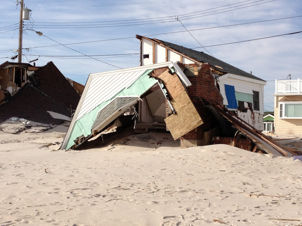 Hurricane Sandy leveled these small houses - many of which were vacation homes - all along the length of the Barrier Island situated off the coast of New Jersey.