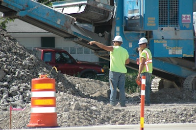 To enhance safety, make sure everyone on the ground is wearing high-visibility apparel.