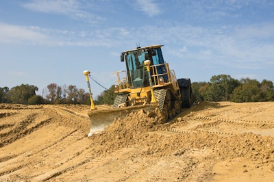 The St. Richard's Housing site included a 40-ft. elevation drop from one end to the other. Heimes Corp. performed all the site prep following the contour of this hill, which follows a 6:1 slope.