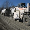 The Wirtgen reclaimer Breneman uses to mix the cement and road base materials into a homogeneous blend of material