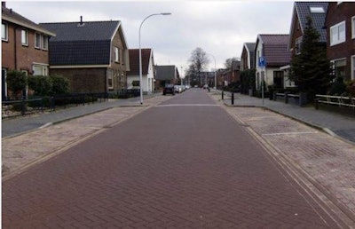 Researchers paved a Netherlands street with blocks treated with smog-eating titanium oxide.