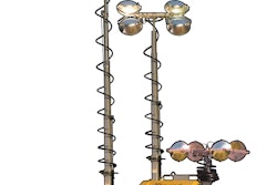 Vertical only light tower designs simplify setup and allow the lights to be properly positioned while the tower is retracted. This makes setup in this particular instance more efficient than standard lay down, manual winch towers.