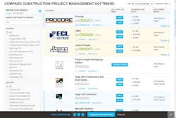 Contractors can use this online tool to compare price, features and deployment model for hundreds of construction project management software products.