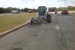 West Tennessee Construction Services leased three large Bobcat T870 compact track loader to perform parking lot maintenance for large retail companies and truck stop plazas. It also has three S770 skid steers, but finds the tracked machines more effective for milling operations.