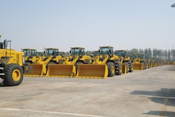 SDLG's facility in Linyi, China produces 45 wheel loaders a day.