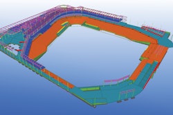 At the BB&T Charlotte Knights Ballpark project, Wayne Brothers used the Tekla model to plan pours, export coordinates to Trimble robotic total stations, track progress, coordinate trades and check constructability, and detail rebar work.
