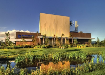 Insulated tilt-up concrete panels were used to construction the test hall, which is used for igniting fires and extinguishing them with state-of-the-art fire suppression technology.