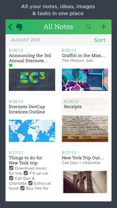 Take business and jobsite notes, stay organized, search your notes and improve productivity with the Evernote mobile application.