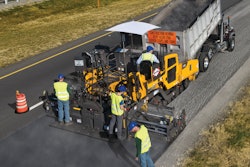 Volvo offers a four sonic material feeder system on its P7000-series paver. Two sonic feed controllers manage the conveyor's material load; the other two in the auger channel control the amount of material going to the screed.