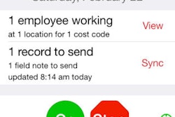 The ExakTime Mobile app helps manage remote employees and crews with a GPS-enabled oversight option.