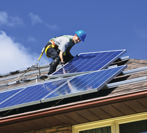 Installing Solar Panel 11574963 Copy