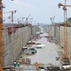 As of the date of my visit, more than 5 million cubic meters of low slump concrete had been placed to create the canal walls.