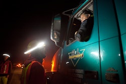 Trucks enter the lane in-between cones directly from the moving lane of traffic, making worker visibility critical.