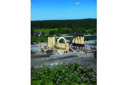 The new 400 ton per hour Astec drum plant will produce up to 3,000 tons of mix in an eight hour shift.