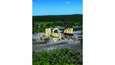 The new 400 ton per hour Astec drum plant will produce up to 3,000 tons of mix in an eight hour shift.