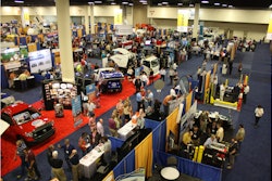 The exhibit floor from NPE 2014 in Fort Lauderdale, FL, shows just some of the more than 100 companies exhibiting. Want to know who's exhibiting at NPE 2015? Visit www.nationalpavementexpo.com and click on 'Exhibits.'