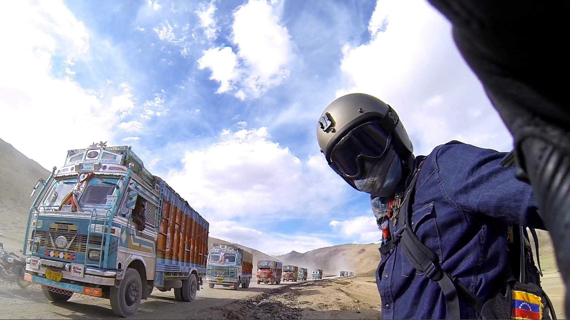 VIDEO: High-Fiving through Construction on the Highest Road in the World