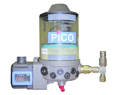 The PICO pump comes with metered grease servicing for up to 8 grease points.