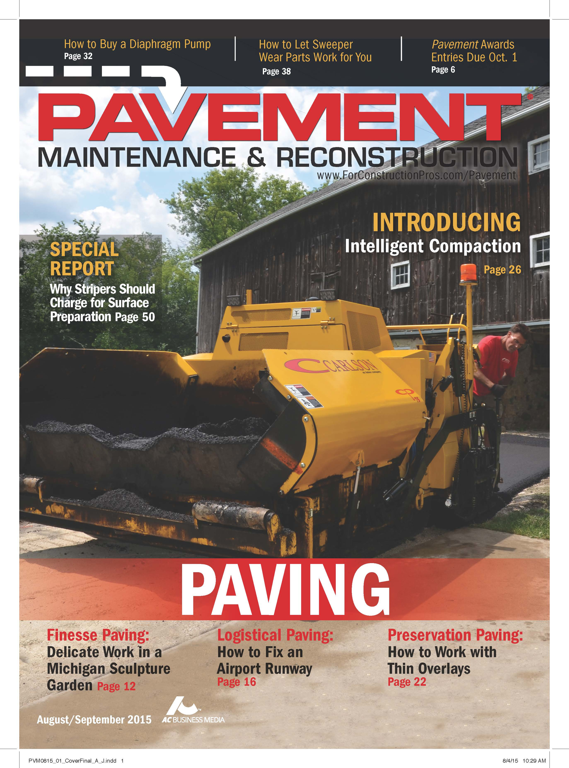 Pavement Maintenance & Reconstruction Aug/Sept 2015