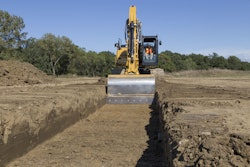 Caterpillar estimates its new Grade With Assist feature, that automates bucket and stick functions to follow a preset grade without need for operator control, can help an excavator operator hit grade targets 45% faster than machines without digital assist.