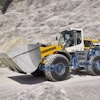 Liebherr XPower Tier 4 Final large wheel loaders feature a power-split driveline. It combines a hydrostatic and a mechanical drive into one system.