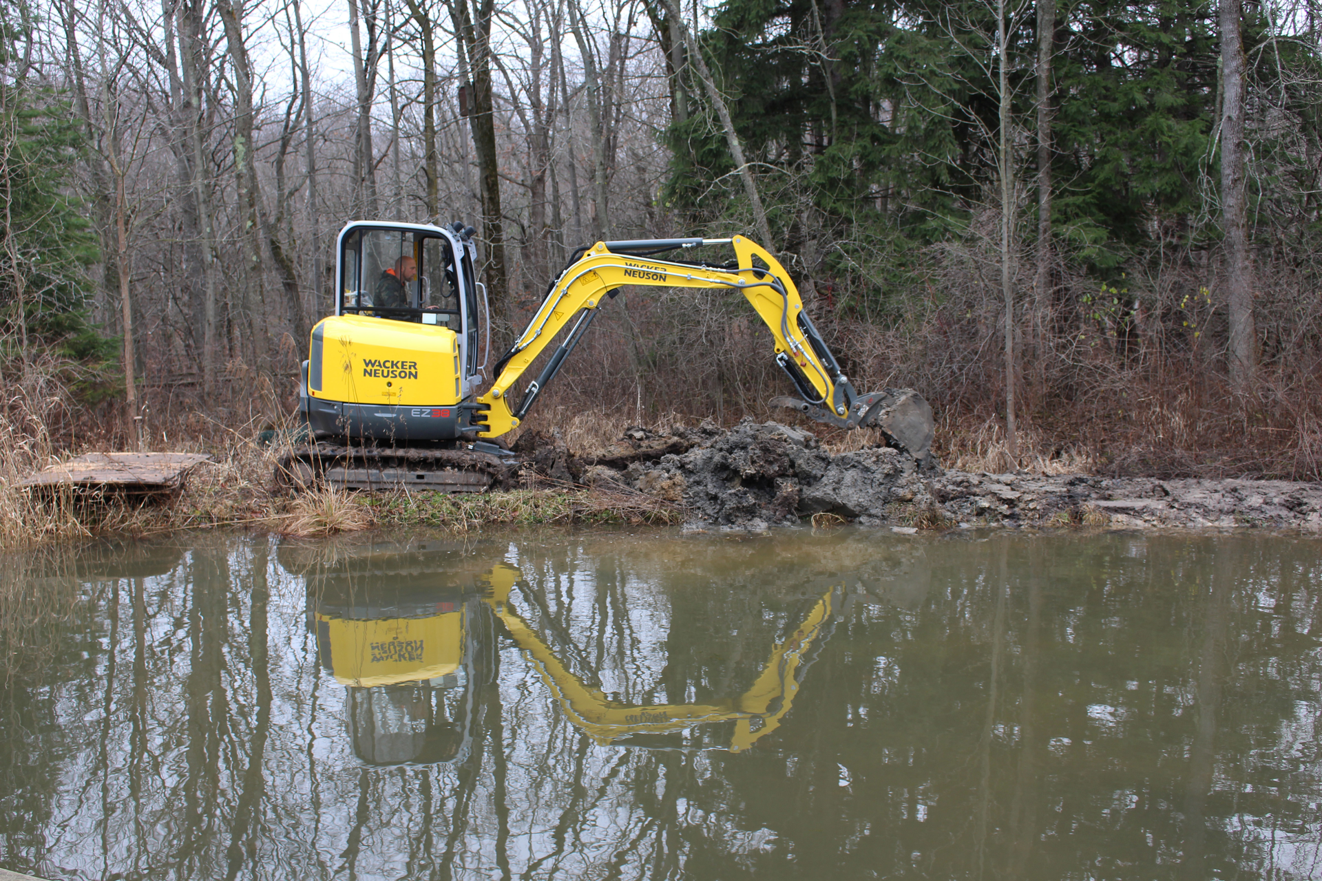 With the help of Wacker Neuson&rsquo;s EZ38, 3.8-ton excavator, the conservation team was able to dig through the roots and heavy clay, refill the trench and pack down the material.