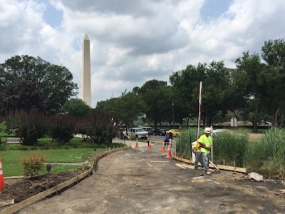 1. The Finley Asphalt team began work on July 6th, 2015 and work was to be completed by July 11th, 2015 at the U.S. Department of Agriculture Whitten building in Washington, DC. The work was to be completed in the front main parking lot. The objective of the project was to rehabilitate the parking lots, remove and replace concrete curbs, re-stripe the entire lot and then replace two magnetic loop vehicle detectors.