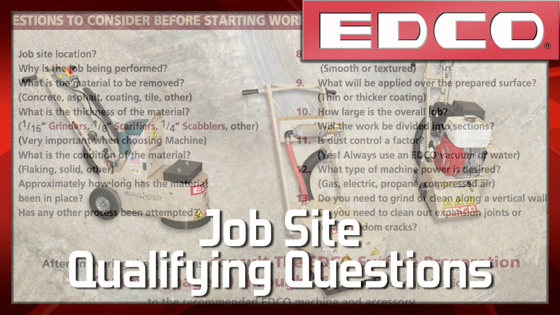 [VIDEO] 14 Jobsite Qualifying Questions