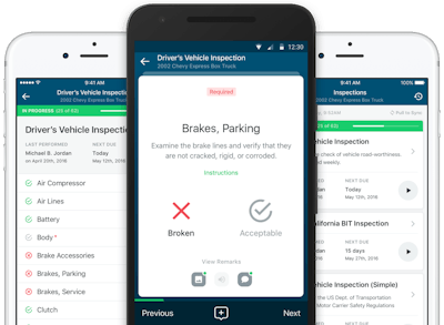 Fleetio Go provides an easy way to view and update statuses, log issues, conduct inspections and schedule maintenance from a smartphone or tablet.