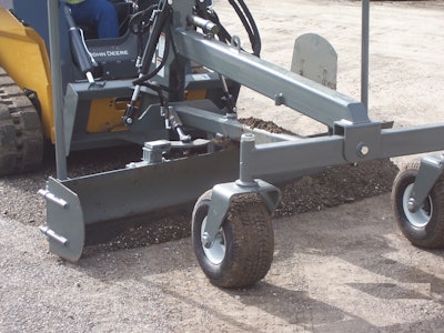 The Worksaver SSGB-8B Grader is designed for asphalt, landscaping, and concrete flatwork contractors.