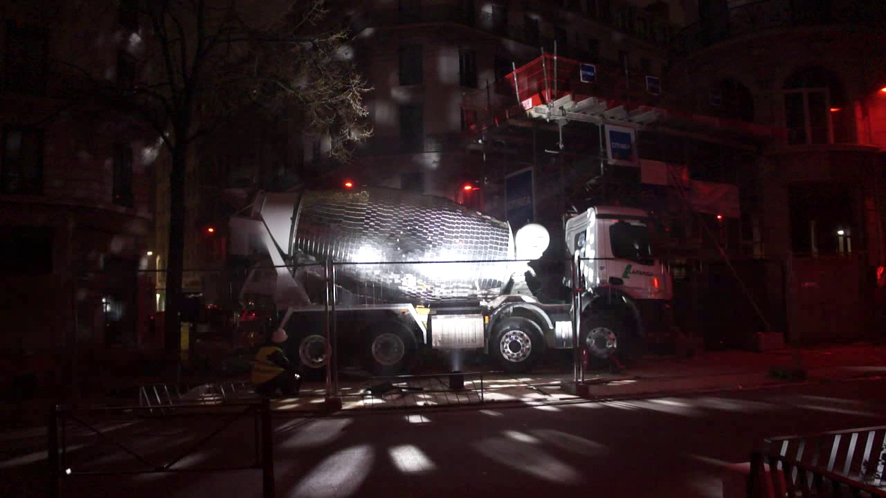 [VIDEO] Disco-Ball Cement Mixer for Hard-Core Dance Parties Only