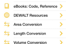 The DEWALT Mobile Pro app is a full-featured calculator and reference tool designed for construction pros.