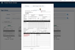 Export Field Work Order detailed information at any step in the process.